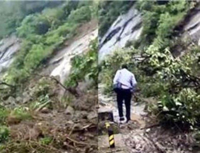 भारी भूस्खलन से कैंची मोड़-नयनादेवी मार्ग बंद, DC ने श्रद्धालुओं के लिए जारी की नई एडवाइजरी