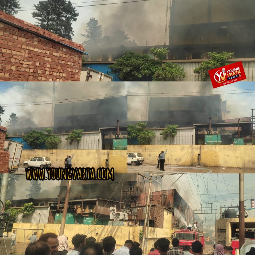 कालाअंब के उद्योग में भीषण आगजनी, गता फैक्ट्री में आगजनी की घटना से करोड़ों का नुकसान