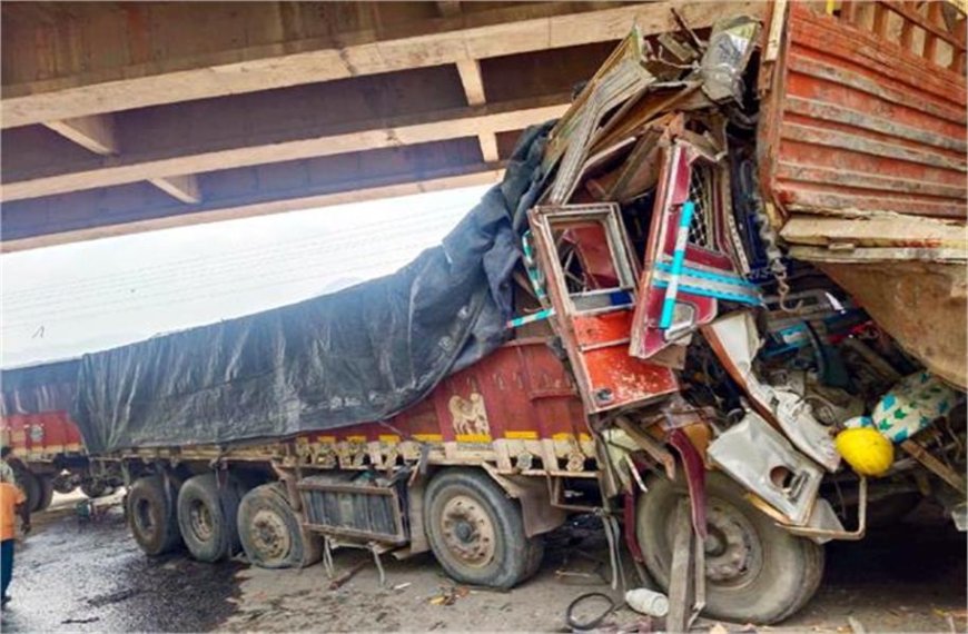 परवाणू सेब मंडी में बड़ा हादसा, 3 खड़े ट्रकों से जा भिड़ा बेकाबू ट्रक, उड़े परखच्चे