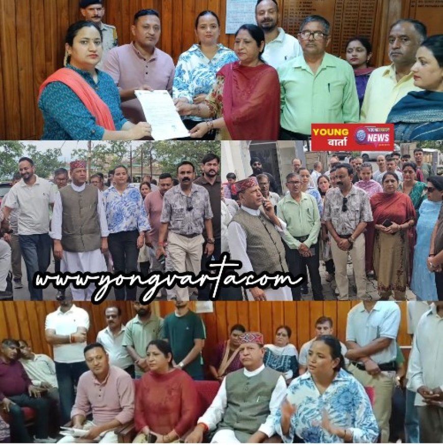 बनोग - धारकयारी - कांशिवाला सड़क निर्माण मामला, BJP अध्यक्ष की अगुवाई में DC से मिले नाहन पँचायत के लोग