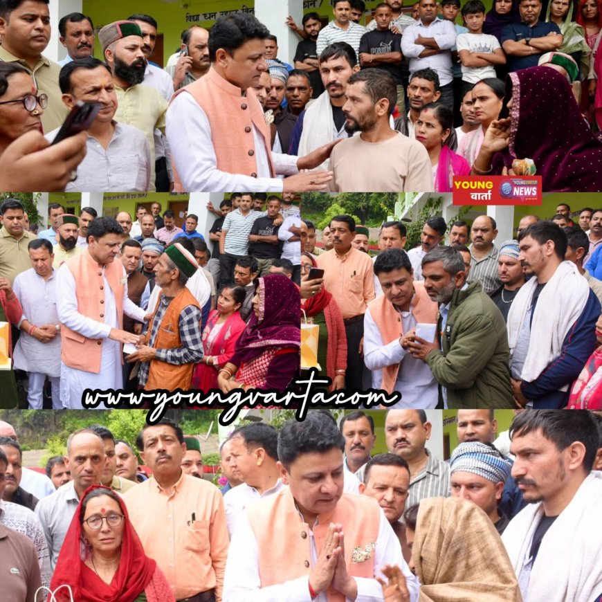 ग्राउंड जीरो पर पहुंचे विधायक सुधीर शर्मा, बोह आपदा पीड़ितों के लिए बने सहारा