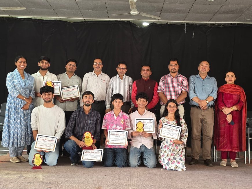 जिला स्तरीय नशा मुक्त युवा कार्यक्रम में राजकीय संस्कृत महाविद्यालय सोलन के छात्रों का दबदबा