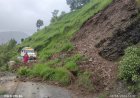 भूस्खलन से हरिपुरधार-बडोल मार्ग आठ घंटे से बंद, शाम तक बहाली की उम्मीद
