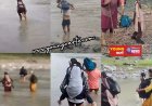 कियारी गांव में बरसात ने खोली बुनियादी सुविधाओं की पोल, उफनती नदी के बीच स्कूल पहुंचाए जा रहे बच्चे