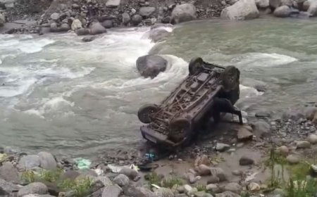 मनालसू नाले में गिरी गाड़ी, दो युवकों की मौत, तीन अस्पताल में भर्ती