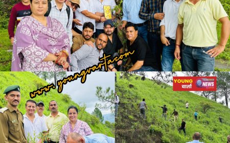 पर्यावरण संरक्षण का संदेश: जिला सोलन पत्रकार संघ ने नेचर रिट्रीट की पहाड़ी पर किया पौधारोपण
