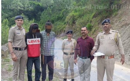 श्री रेणुका जी में पुलिस को देखकर भागे बाइक सवार, 3.15 ग्राम चिट्टा के साथ चढ़े हत्थे