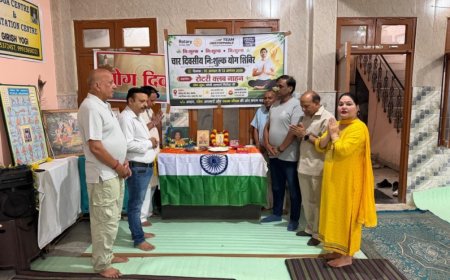 दीर्घायु योग केंद्र और रोटरी क्लब नाहन के योग शिविर में तिरंगे के इस्तेमाल पर उठे सवाल