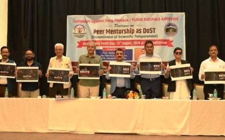 अंतर्राष्ट्रीय युवा दिवस पर नशा मुक्ति अभियान पर  हिप्र विश्वविद्यालय में संगोष्ठी