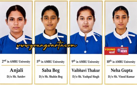 बीएससी नर्सिंग 5वें सेमेस्टर के परिणाम में माता पद्मावती कॉलेज ऑफ नर्सिंग की छात्राओं का दबदबा, चार ने टॉप-10 में बनाई जगह