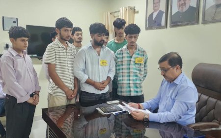 गोरक्षनाथ संस्कृत महाविद्यालय नाहन के छात्रावास की समस्याओं को लेकर सांसद से मिले विद्यार्थी परिषद के कार्यकर्ता