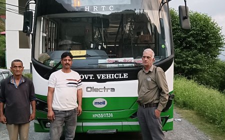 शिमला पीरन ई- बस सेवा शुरू होने  से डीजल की हुई  28 सौ रूपये की बचत