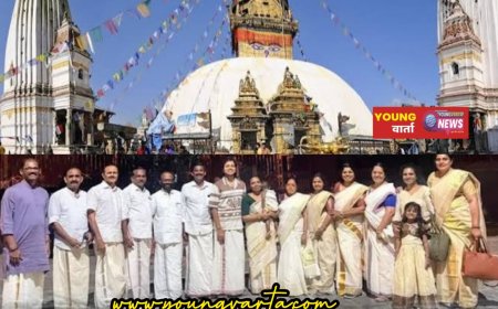 केरल के पर्यटकों के लिए 20 मिनट की देरी बनी वरदान , स्वयंभूनाथ मंदिर के समीप कुछ मिनटों बाद आई बाढ़