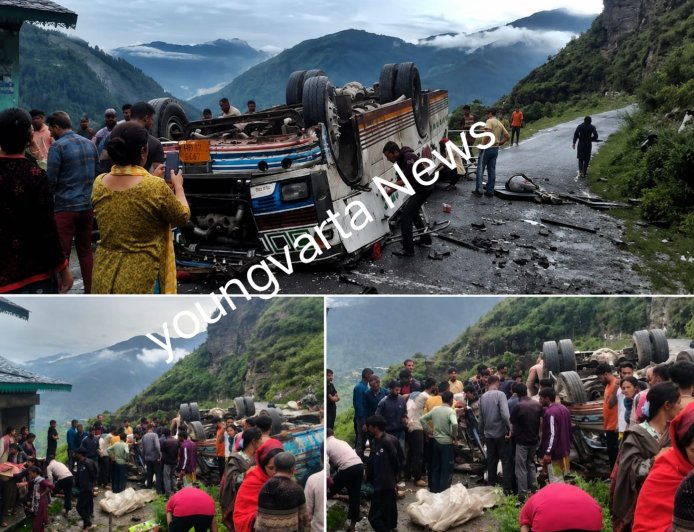 हिमाचल के चंबा के तीसा-बैरागढ़ मार्ग पर यात्रियों से भरी बस पलटी , सात की मौत, 11 घायल