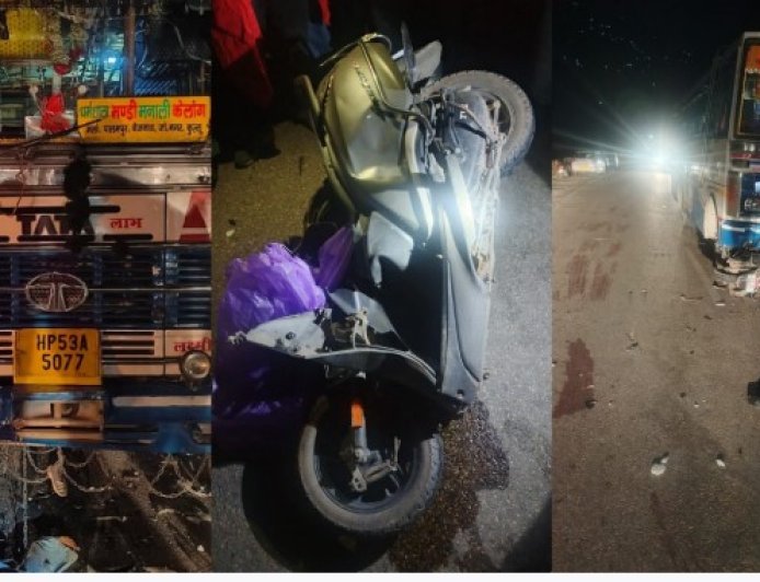 मनाली जाते समय बस से टकराई स्कूटी, युवक-युवती की मौत