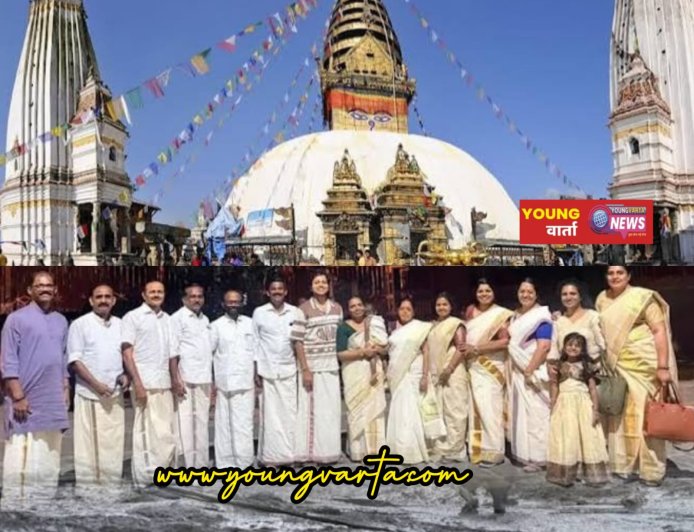 केरल के पर्यटकों के लिए 20 मिनट की देरी बनी वरदान , स्वयंभूनाथ मंदिर के समीप कुछ मिनटों बाद आई बाढ़