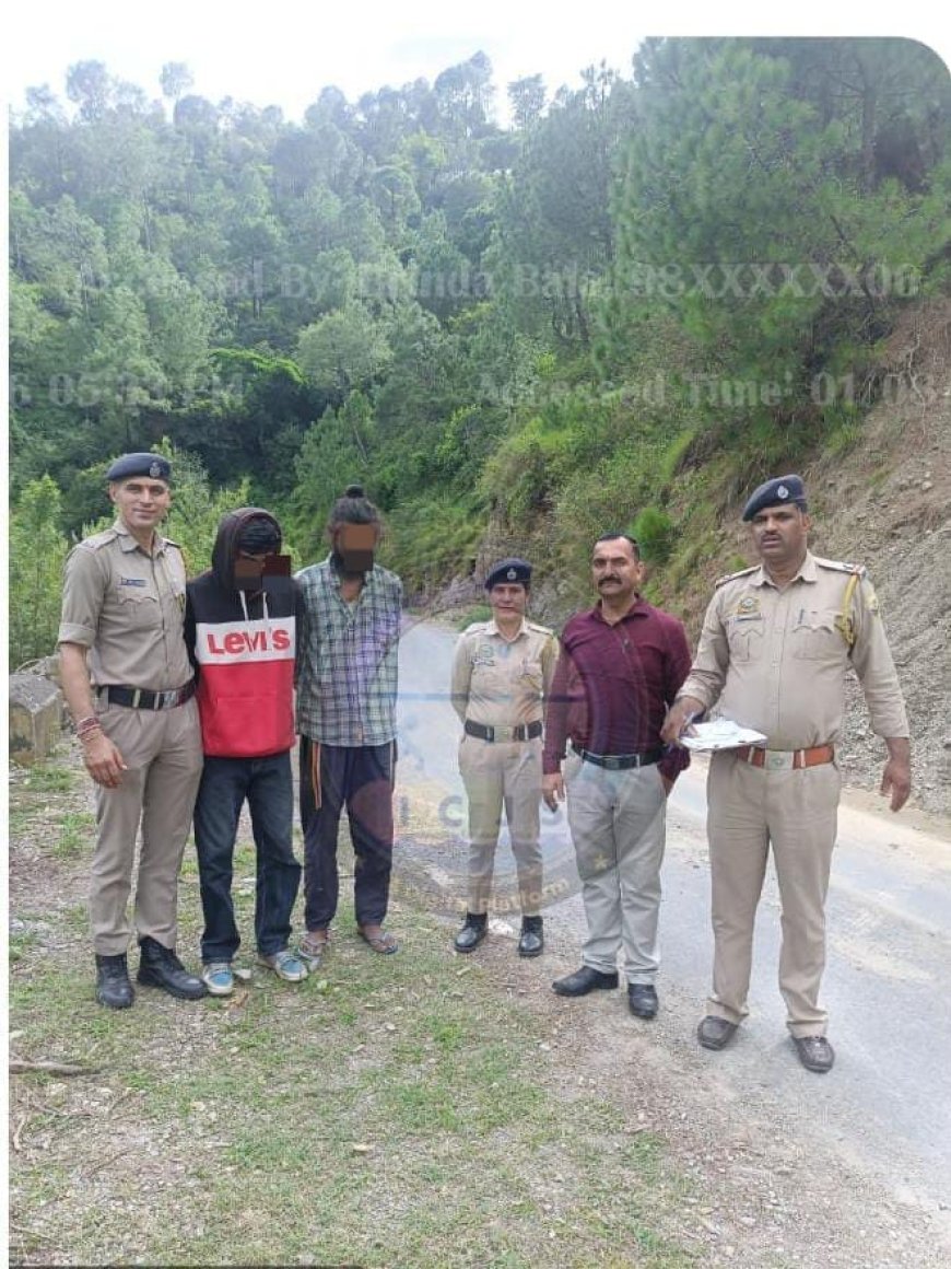 श्री रेणुका जी में पुलिस को देखकर भागे बाइक सवार, 3.15 ग्राम चिट्टा के साथ चढ़े हत्थे