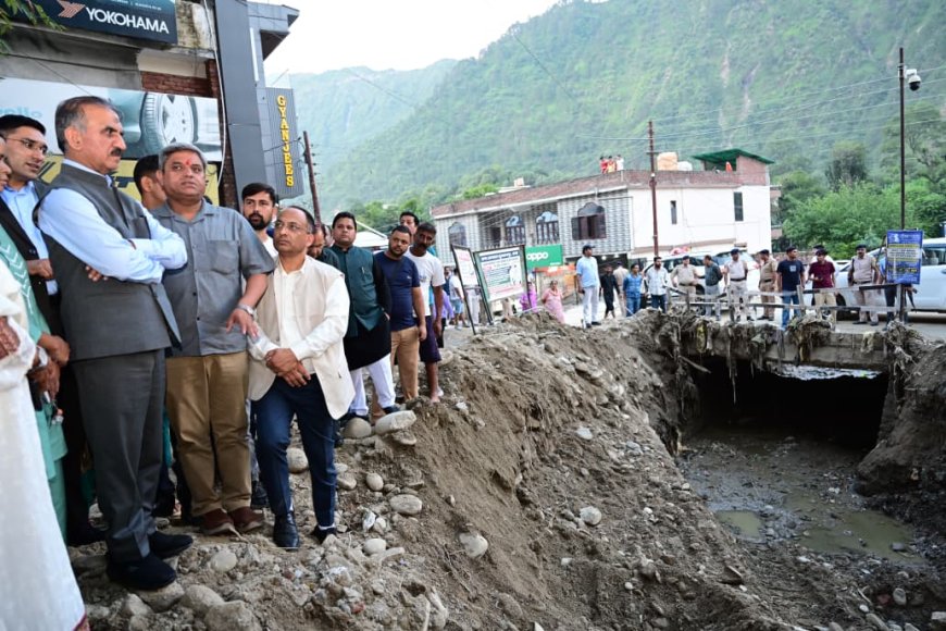 ठाकुर सुखविन्द्र सिंह सुक्खू ने चंबा के आपदा प्रभावित क्षेत्रों का किया दौरा