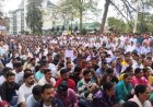 ओपीएस बहाली के लिए चाैड़ा मैदान में गरजे बिजली बोर्ड कर्मचारी, निकाली रैली, जमकर की नारेबाजी