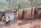 भारी मलबे के बीच फंसने से बचा दुकानदार, कुछ सेकंड की देरी बन सकती थी अनहोनी का कारण