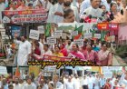 सड़कों की दुर्दशा और सरकारी संस्थानों की तालाबंदी के खिलाफ भाजपा का कालाअंब में विरोध प्रदर्शन