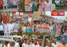 कांग्रेस सरकार के खिलाफ सड़कों पर उत्तरी भाजपा , प्रदेशअध्यक्ष डॉ राजीव बिंदल की अगुवाई में कार्यकर्ताओं ने किया प्रदर्शन