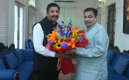 नितिन गडकरी से मिले मुकेश अग्निहोत्री, टैक्सी से लेकर सड़क परियोजनाओं तक कई मुद्दों पर चर्चा