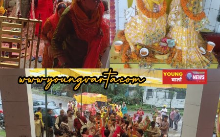 माता भद्रकाली मंदिर परिसर में श्री राधारानी तथा बांके बिहारी जी की मूर्तियों की हुई स्थापना