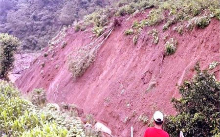 नालागढ़-शिमला मार्ग पर लैंडस्लाइड, 15 फुट धंसी सड़क