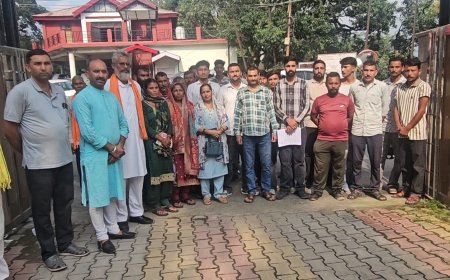 सड़क की समस्या से जूझ रहे नाहन की मातर पंचायत के लोग, समस्या को लेकर डीसी से मिलने पहुंचे नाहन