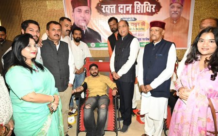 सेवा संकल्प अभियान के तहत भाजयुमो पाँवटा साहिब ने लगाया रक्तदान शिविर