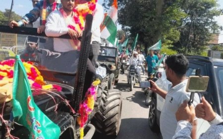 ओबीसी मुद्दों को लेकर निकली बाइक रैली, मटौर पहुंची संघर्ष समिति, मांगों को लेकर बुलंद की आवाज
