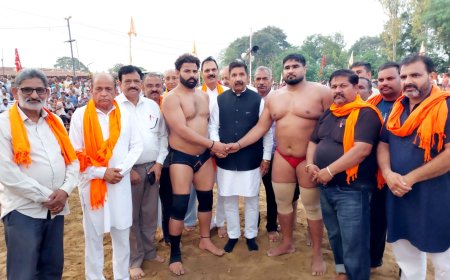 बाबा बोदल शाह मंदिर के दंगल मैदान के विकास को 25 लाख : मुकेश अग्निहोत्री