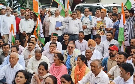 एसआइआर के विरोध में नाहन में कांग्रेस का प्रदर्शन, DC कार्यालय के बाहर मुख्य चुनाव आयुक्त का फूंका पुतला