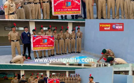 एनसीसी कैडेट्स ने रंगों के माध्यम से नदी, जल स्रोत, पेड़-पौधों और पर्यावरण संरक्षण की जानकारी 