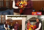 नई दिल्ली में केंद्रीय मंत्री नितिन गडकरी और भाजपा राष्ट्रीय महासचिव स्मृति ईरानी से जयराम ठाकुर की शिष्टाचार भेंट