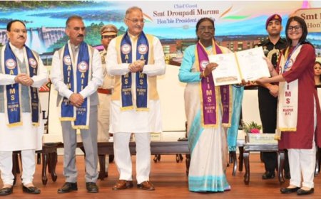 बिलासपुर पहुंचीं राष्ट्रपति मुर्मू, एम्स के दीक्षांत समारोह में प्रशिक्षुओं को किया सम्मानित