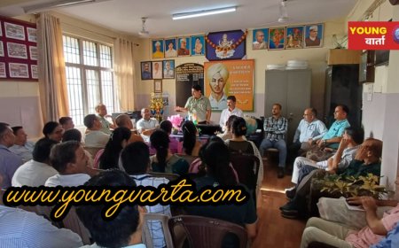 67वीं राज्य स्तरीय छात्रा खेलकूद प्रतियोगिता की तैयारियों का उप निदेशक ने लिया जायजा