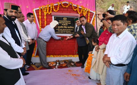 विधानसभा अध्यक्ष कुलदीप सिंह पठानिया ने मगन्यूई-रुडबा तथा रैना- बलेरा संपर्क मार्गों का किया शिलान्यास