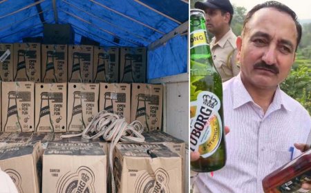 कांगड़ा में अवैध शराब तस्करी का भंडाफोड़, गाड़ी से पकड़ी 150 से अधिक पेटियां