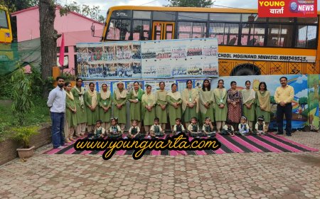 अक्षरधाम पब्लिक स्कूल में श्रद्धा-भक्ति के साथ हुआ कंजक पूजन, नौ कन्याओं की पूजा कर लिया मां दुर्गा का आशीर्वाद