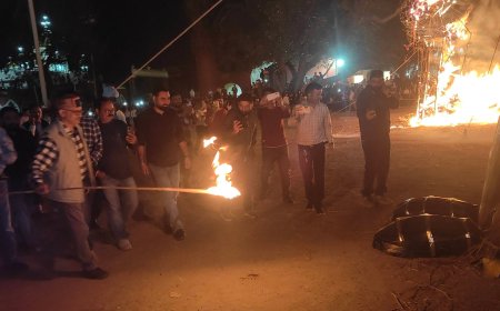 नाहन के चौगान मैदान में धूमधाम से मनाया गया विजयदशमी का पर्व, रावण मेघनाथ और कुंभकरण के पुतलों का किया दहन