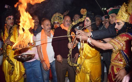 ऐतिहासिक ठोडो मैदान में पूजा अर्चना के साथ विजयदशमी पर्व सम्पन्न