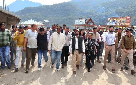तत्तापानी में बनने वाले हॉट वाटर पूल और सामुदायिक भवन स्थल का मंत्री ने किया निरीक्षण