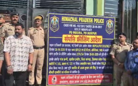 कांगड़ा में चिट्टा तस्करी मामले में 1.01 करोड़ की संपत्ति फ्रीज, पुलिस ने घर और कार पर लगाया बोर्ड