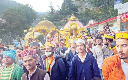 देवरथ पर सवार होकर निकले भगवान नरसिंह, ढालपुर में उमड़ा आस्था का सैलाब
