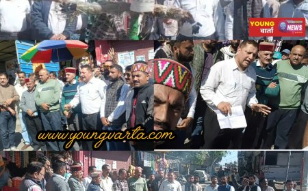 IPH विभाग की भर्ती नीति के विरोध में भाजपा  का जोरदार प्रदर्शन, XEN का पुतला फूंका