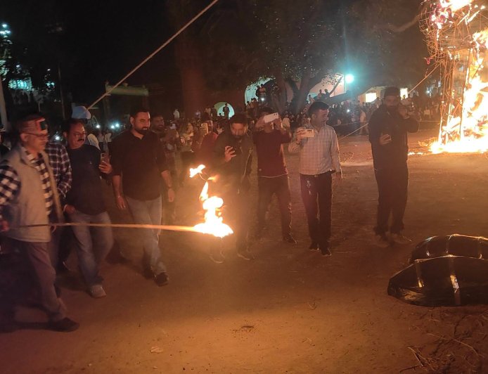 नाहन के चौगान मैदान में धूमधाम से मनाया गया विजयदशमी का पर्व, रावण मेघनाथ और कुंभकरण के पुतलों का किया दहन